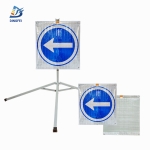 Roll Up Folding Sign - Turn Left Reflective Folding Warning Signs